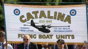 Anzac Day march 2023: Catalina flying boats banner