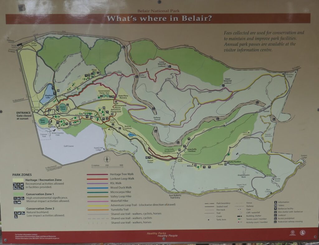 Belair National Park map
