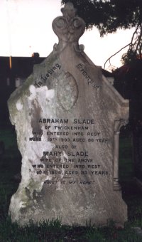 Abraham Slade's grave, Twickenham Cemetery