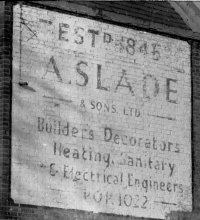 Abraham Slade wall sign, Twickenham Green North side