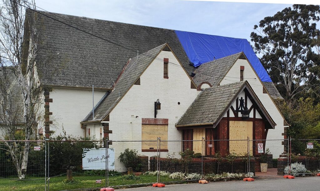Wattle Park fire-damaged chalet
