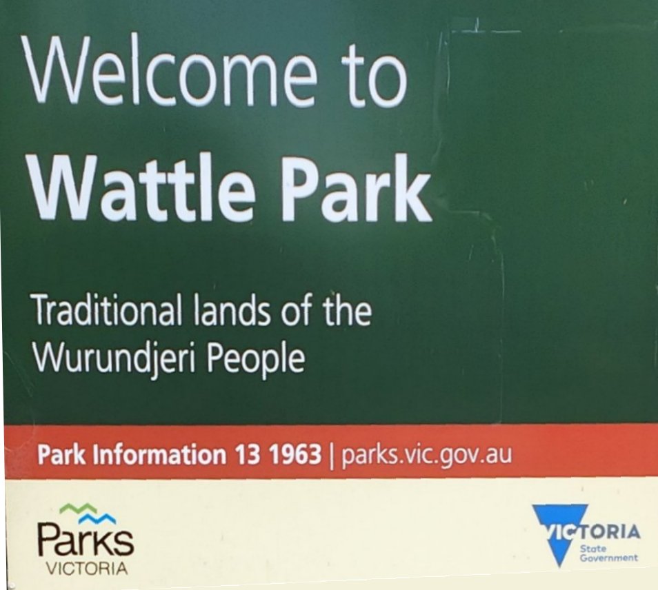 Wattle Park welcome sign
